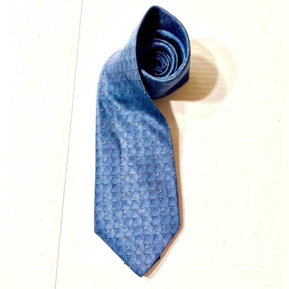 Hill & Archer Necktie Blue Waves‎ Professional Office Corpcore Business